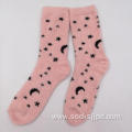 Moon and star with lurex cosy socks